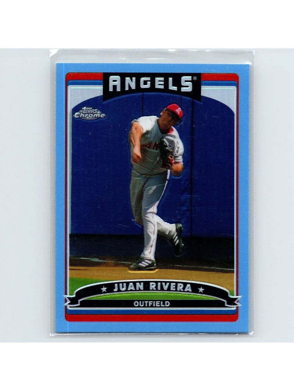 2006 Topps Chrome Juan Rivera #237 Blue Refractor Los Angeles Angels